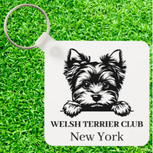 Chaveiro de Tema do Clube Personalizado de Terrier