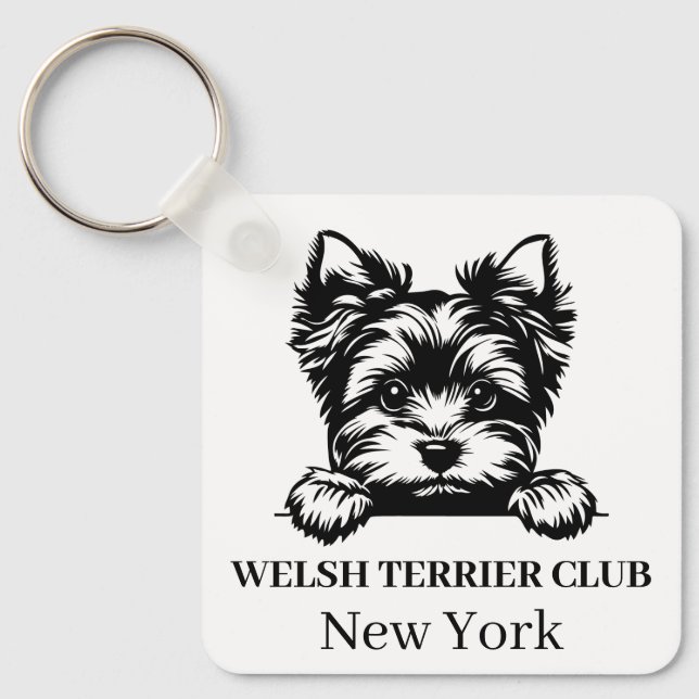 Chaveiro de Tema do Clube Personalizado de Terrier (Frente)