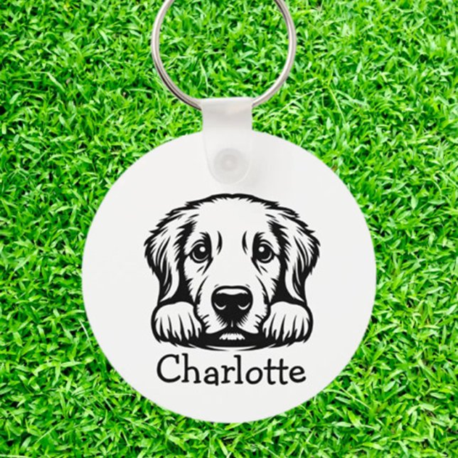 Chaveiro de Tema do Clube Personalizado Labrador (Celebrate your love for Labradors with a personalized Labrador Custom Club Theme keychain)