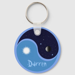 Chaveiro de The Sun, da lua e das estrelas (azul)