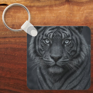 chaveiro de tigre cinza