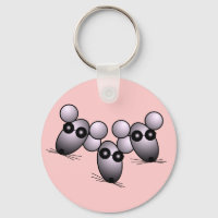 Chaveiro de três ratos cegos