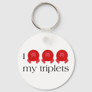 Chaveiro de Tripletes Pom Pom