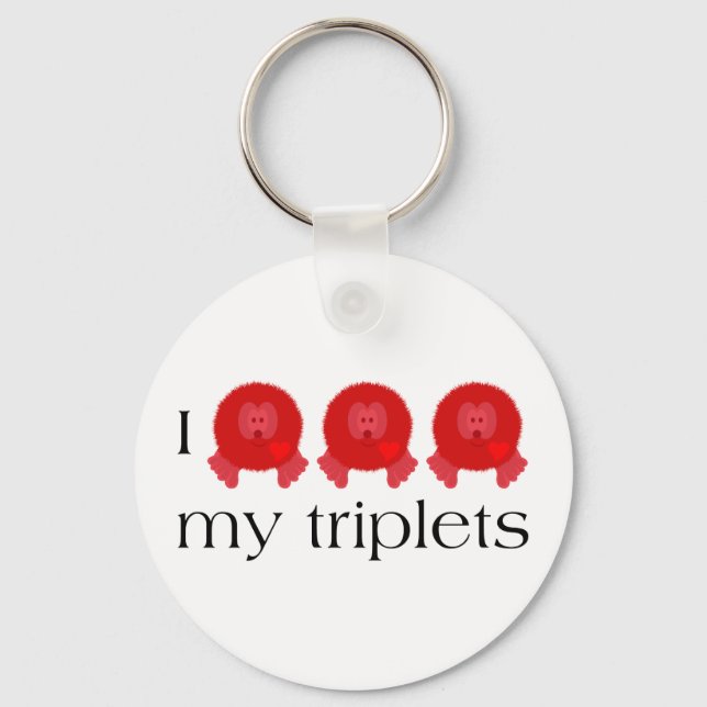 Chaveiro de Tripletes Pom Pom (Frente)