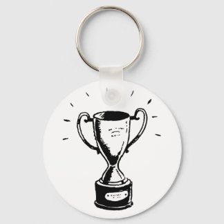 Chaveiro de Troféu Negro e Branco