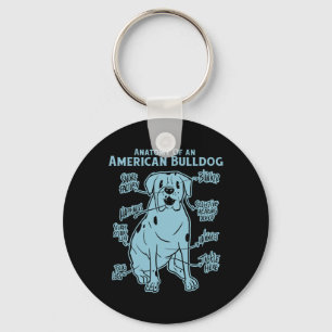 Chaveiro De Um Bulldog Americano