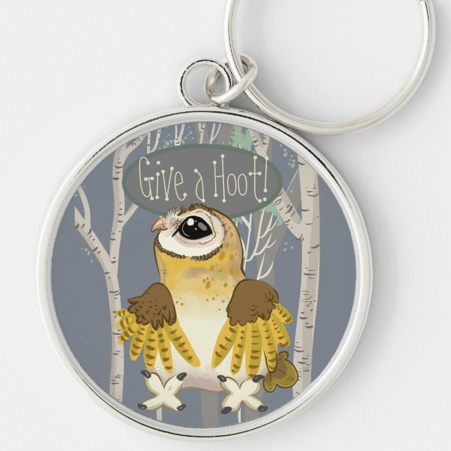 Chaveiro Dê um Hoot! Barn Owl (Frente)