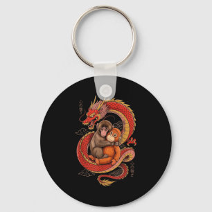 Chaveiro Dê um soco no macaco estética japonesa dragão toky