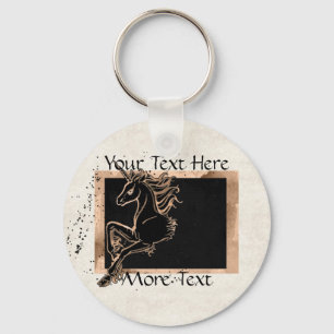 Chaveiro de Unicórnio Preto