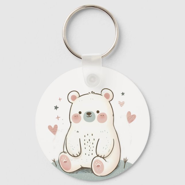 Chaveiro de Urso Bonito - Acessório Adorável para  (Verso)