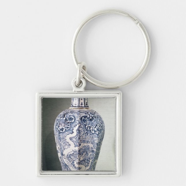 Chaveiro De "vaso octogonal Mei- P'ing" com branco (Frente)