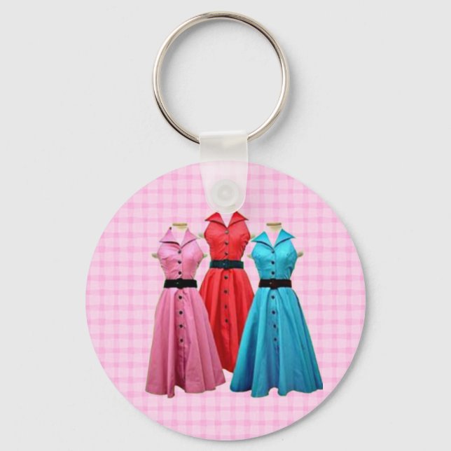 Chaveiro de vestidos retrô 1950 (Frente)