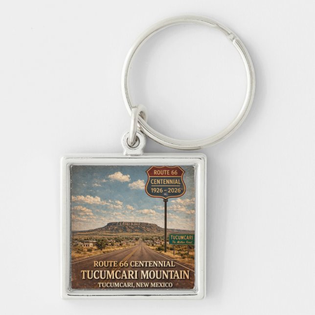 Chaveiro de Viagem Tucumcari Route 66 Lembrança (Frente)
