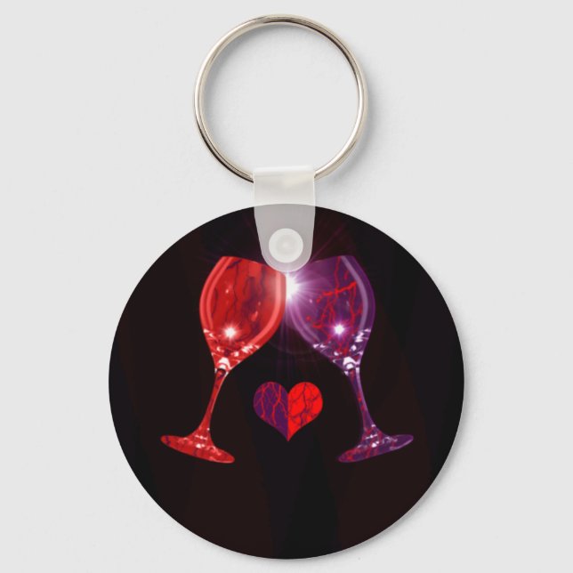 Chaveiro de vidro de vinho (Frente)