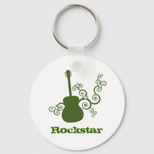 Chaveiro de Violão Rockstar, Verde