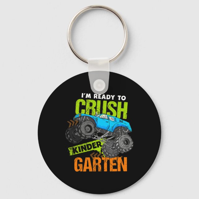 Chaveiro De volta à escola estou pronto para esmagar o jard (Frente)