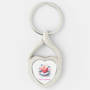 Chaveiro de Watercolor Heart Metal - Personali Exc