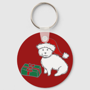 Chaveiro de Westie do Natal