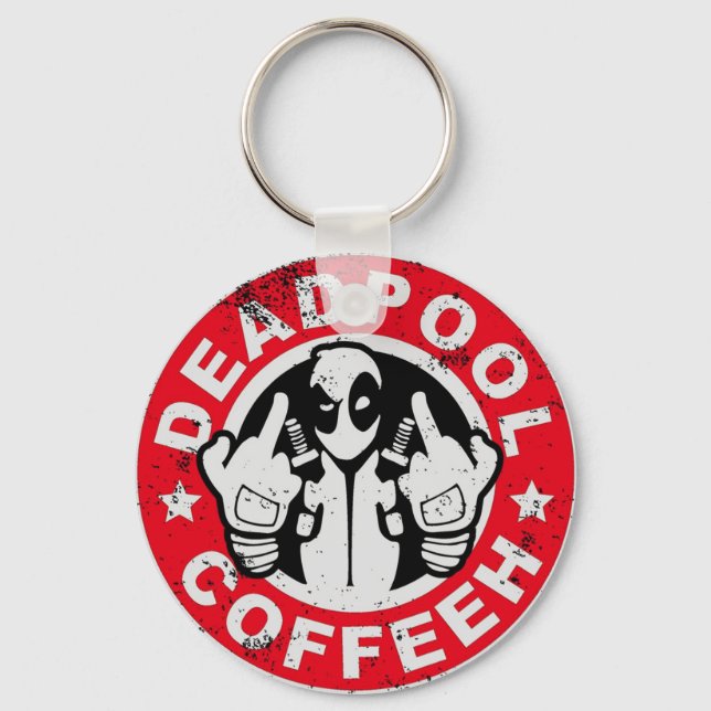 Chaveiro Deadpool Coffee Logo (Frente)