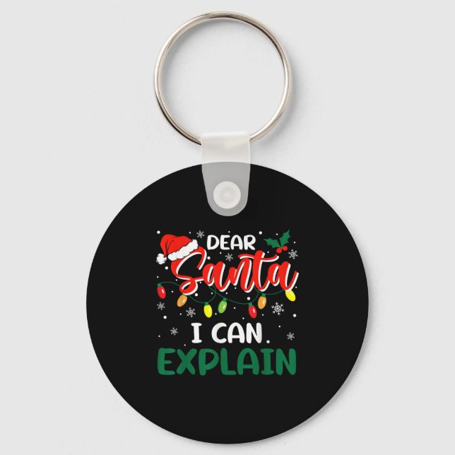 Chaveiro Dear Santa I Can Explain Christmas Family Matching (Frente)