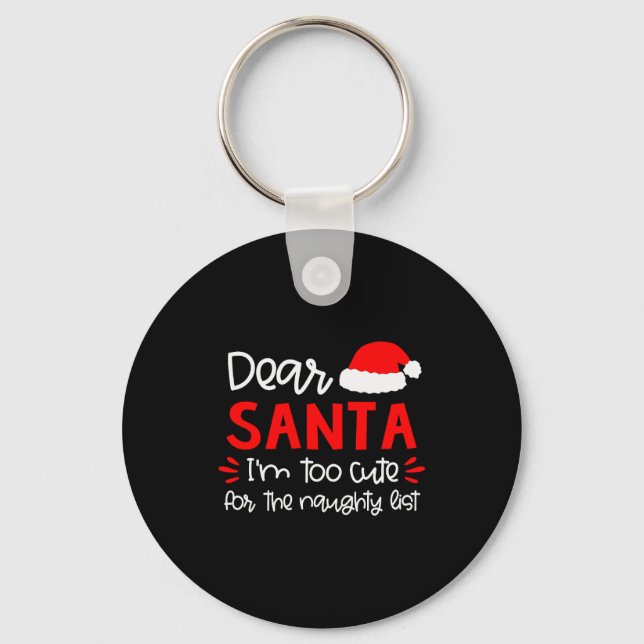 Chaveiro Dear Santa Shirt Funny Matching Family Christmas P (Frente)
