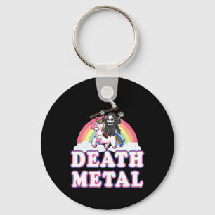 Chaveiro Death Metal Funny Rainbow Grim Reaper Unicorn Shir