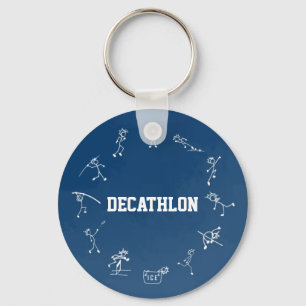 Chaveiro Decathlon Stickman Track e Field Athatlo Azul
