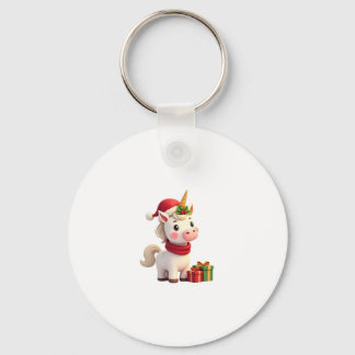Chaveiro Decoração de Natal Unicórnio Camisa de Natal de Un