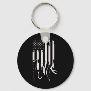Chaveiro Decoração Tema Americano Caça Pesca Bandeira EUA