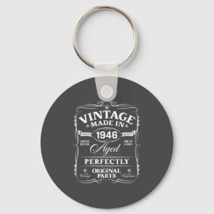 Chaveiro Decorações de 80º Aniversário Vintage Homens Engra
