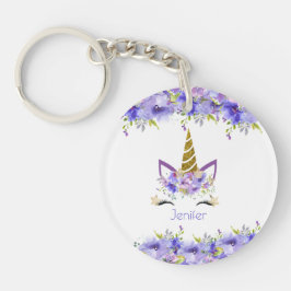 Chaveiro Decorações de Aniversário do Unicórn Violeta Fresc