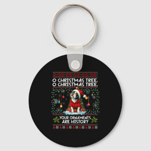 Chaveiro Decorações De árvore De Natal Do Boston Terrier Am