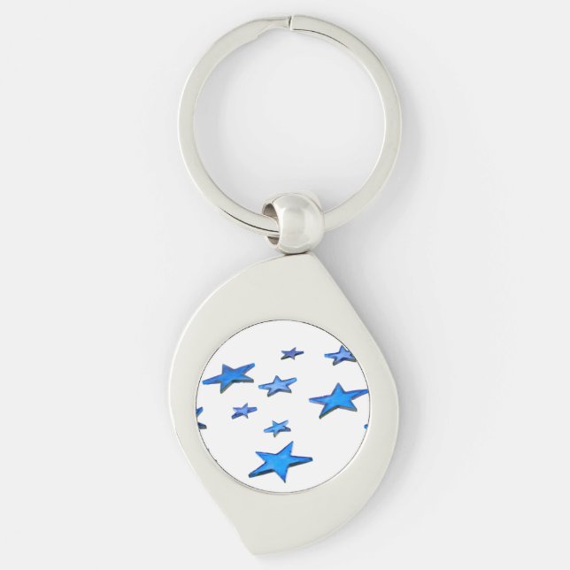 Chaveiro Decorações de Natal Azul (Frente)
