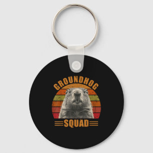 Chaveiro Decorações do Dia da Marmota 2025 Retro Vintage Ma