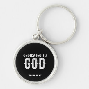 CHAVEIRO DEDICADO A DEUS TEXTO BRANCO PERSONALIZÁVEL LEGAL