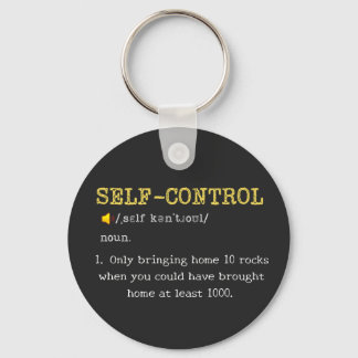 Chaveiro Definição de Autocontrole Engraçada Personalizada