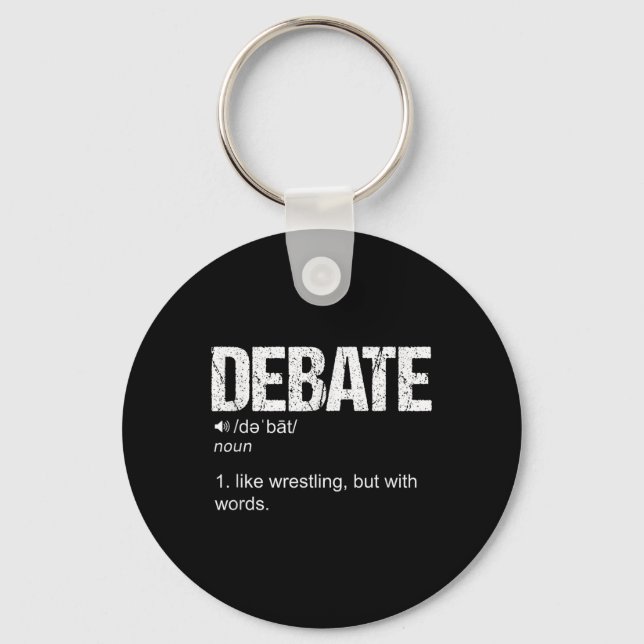 Chaveiro Definição De Debate Como Uma Luta Mas Com Palavras (Frente)