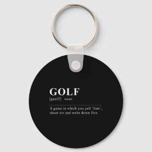 Chaveiro Definição de Golf Engraçado