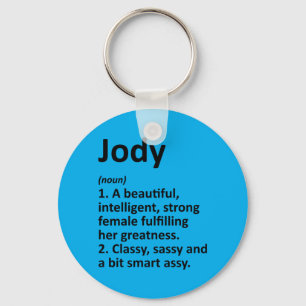 Chaveiro Definição de Jody Masculino Nome Personalizado Eng