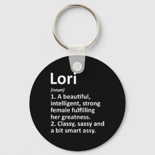Chaveiro Definição de Lori Nome Personalizado Natal Engraça