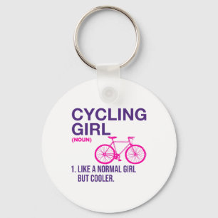 Chaveiro Definição de menina de ciclismo Ciclista Bicicleta