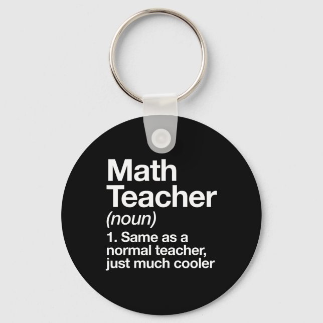 Chaveiro Definição de Professor de Matemática Engraçado Byc (Frente)