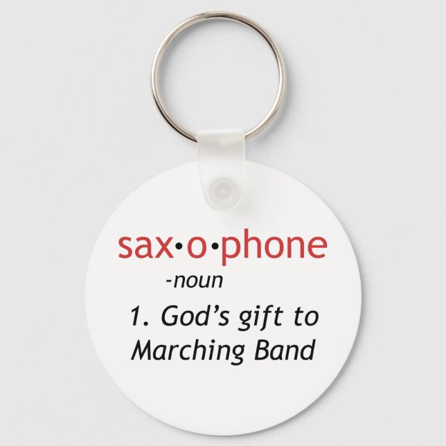 Chaveiro Definição de saxofone (Frente)