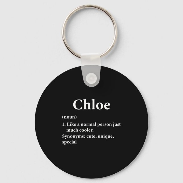 Chaveiro Definição do Nome Chloe Engraçado D  (Frente)