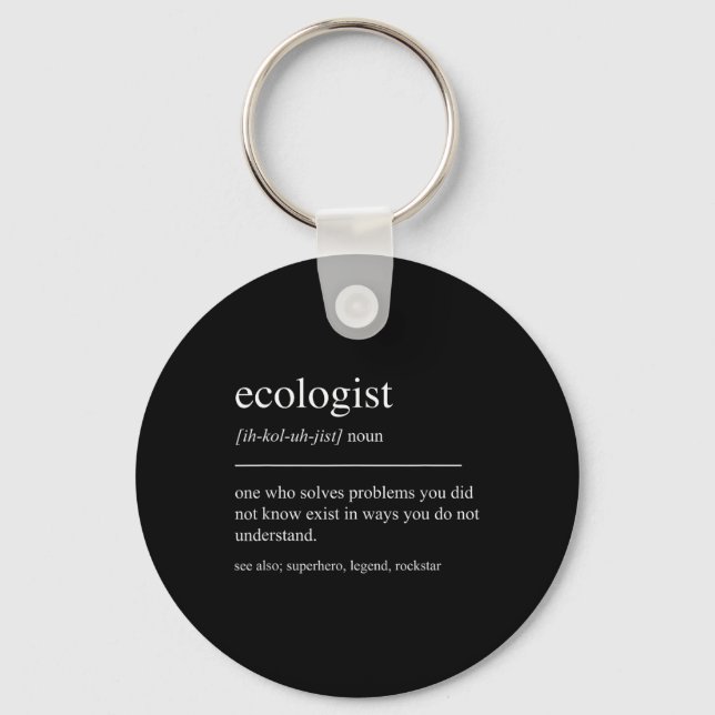 Chaveiro Definição Engraçada de Ecologista Ecologia Proteçã (Frente)