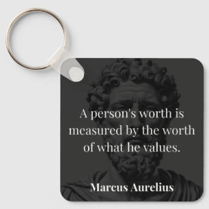 Chaveiro Definindo Valor: Marcus Aurelius em Valores