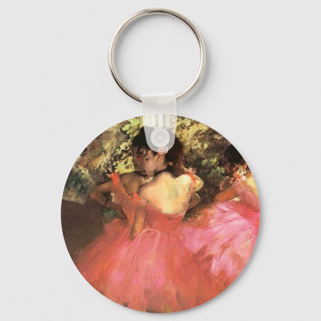 Chaveiro Degas Dancers em Cadeia-Chave Rosa (Frente)
