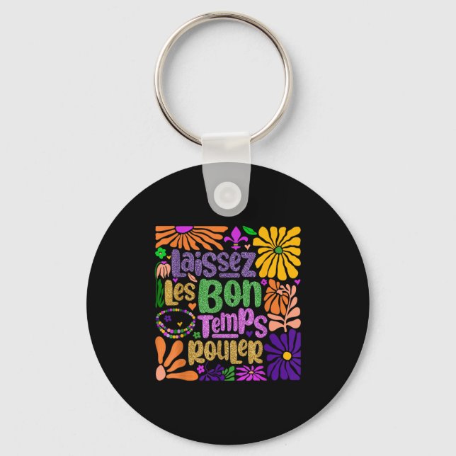 Chaveiro Deixe Boas Festas Rolar New Orleans Boho Carnaval (Frente)