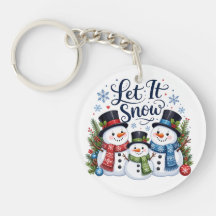 Deixe Nevar Família de Bonecos de Neve