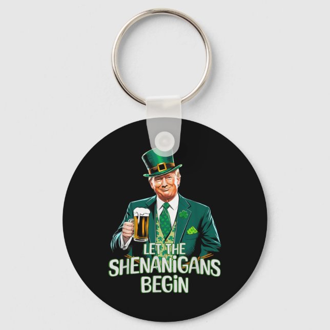 Chaveiro Deixe Os Shenanigans Começarem A Rua Engraçada. Pa (Frente)